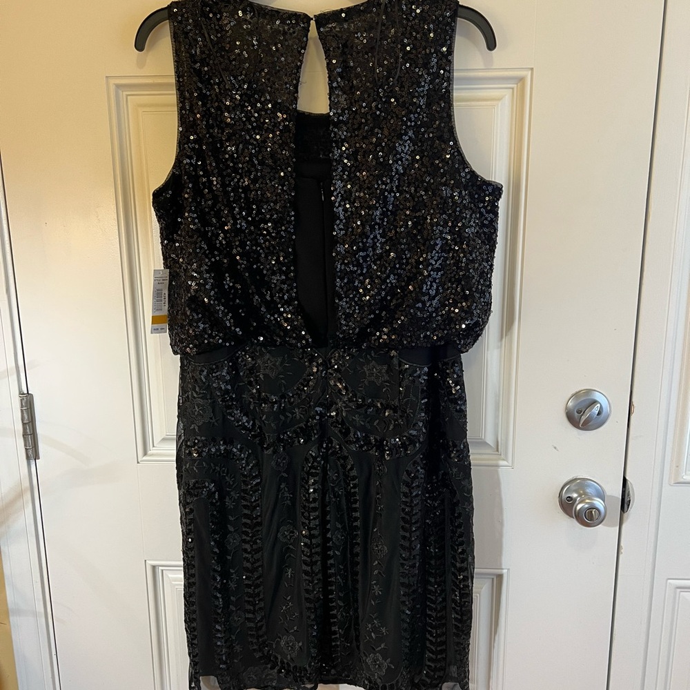 R&M RICHARDS Sequined Lace dress 16W NWT - Picture 5 of 15